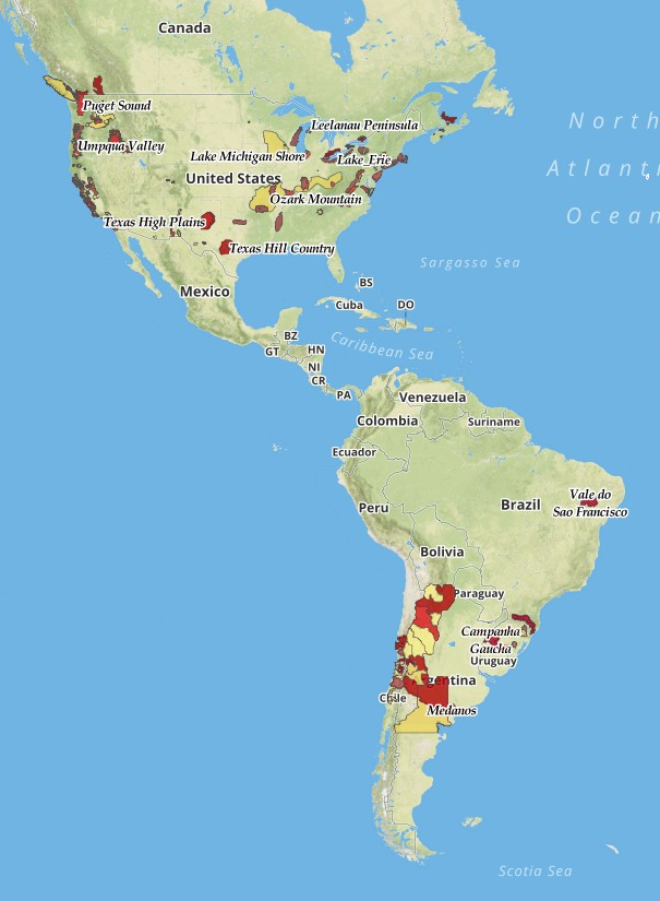North and South America