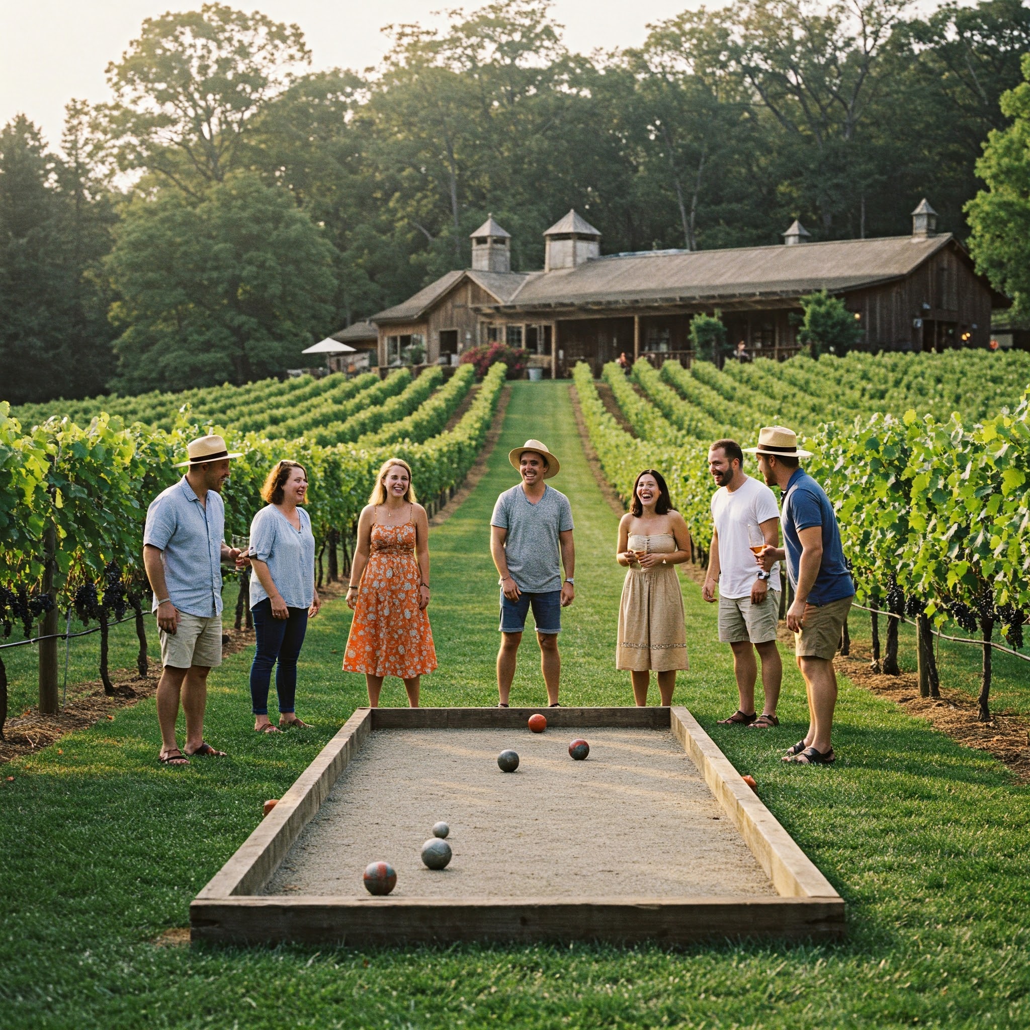 Bocce Ball at a winery