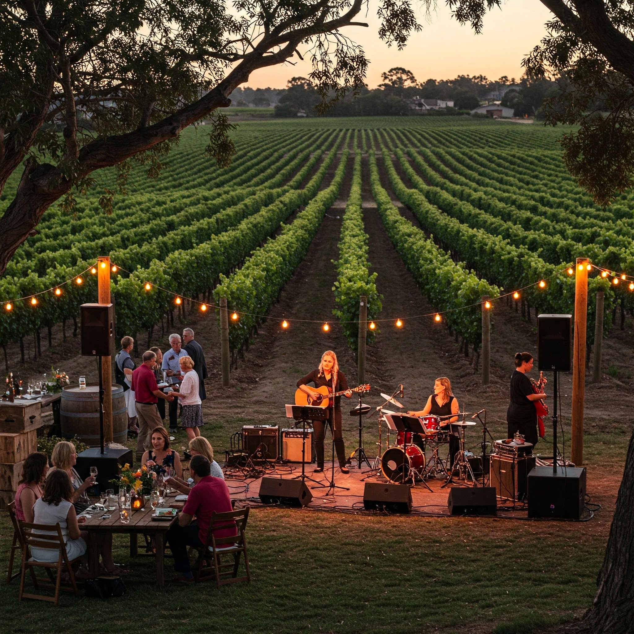 Entertainment at a winery
