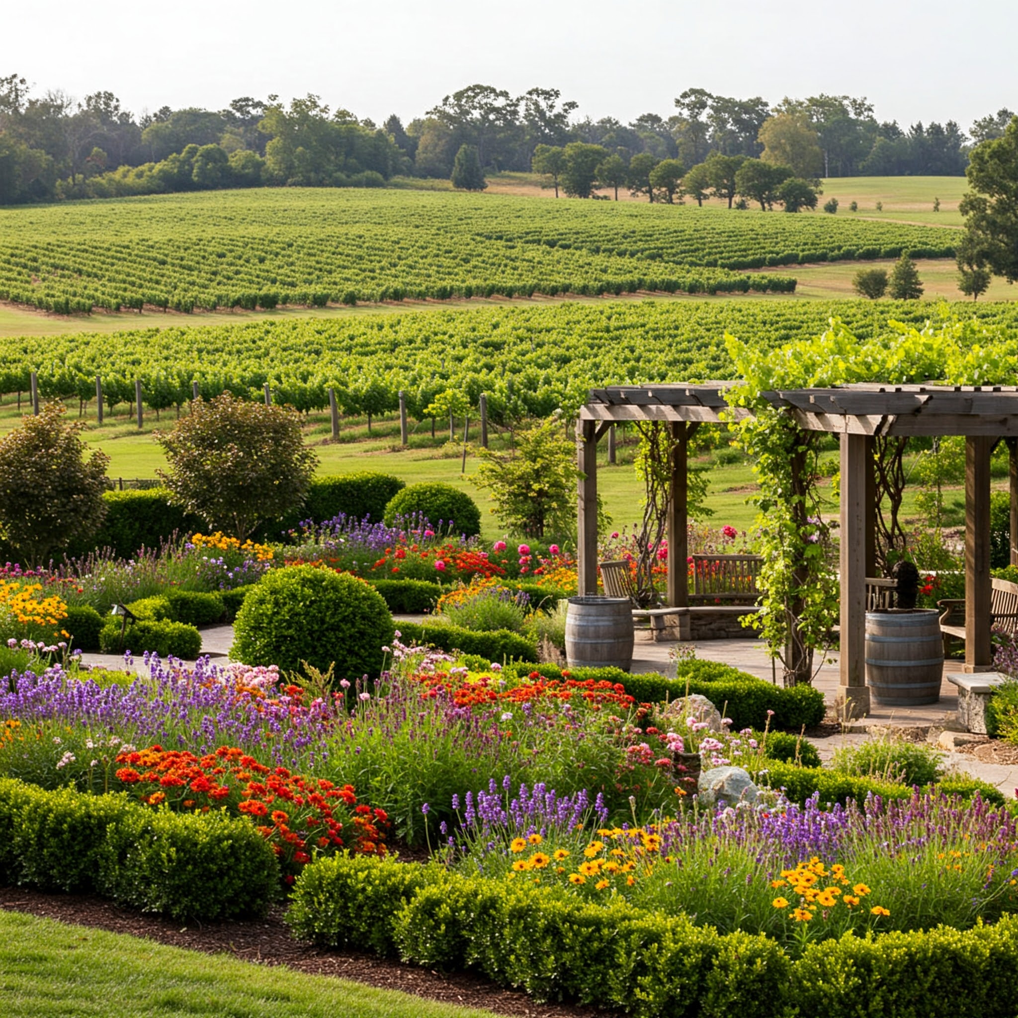 garden at a winery