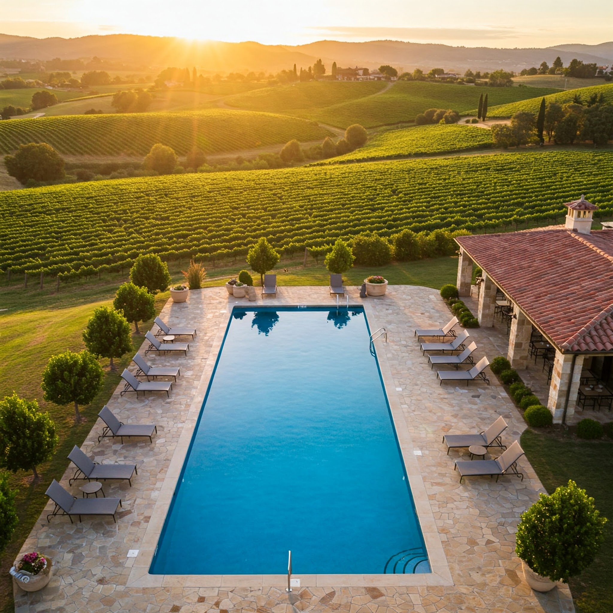 Pool at a winery