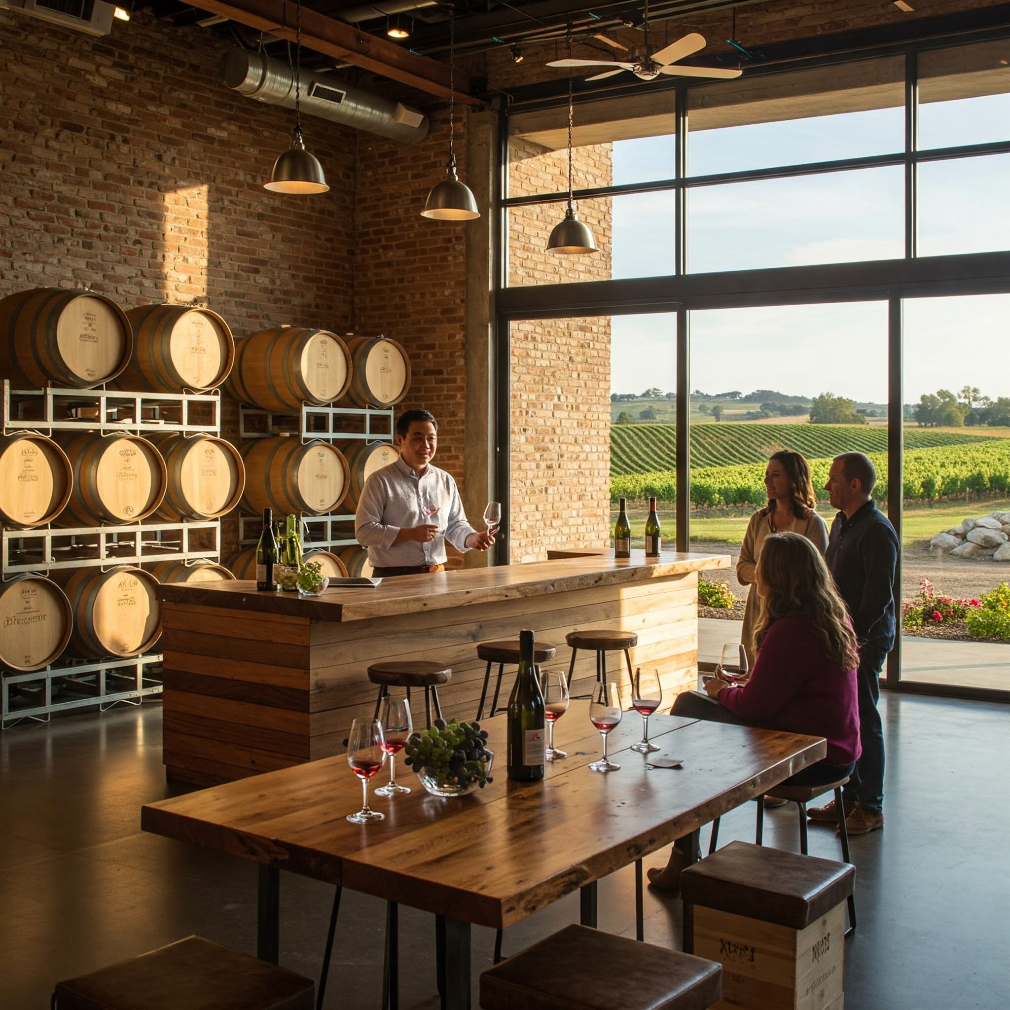 Tasting room at a winery