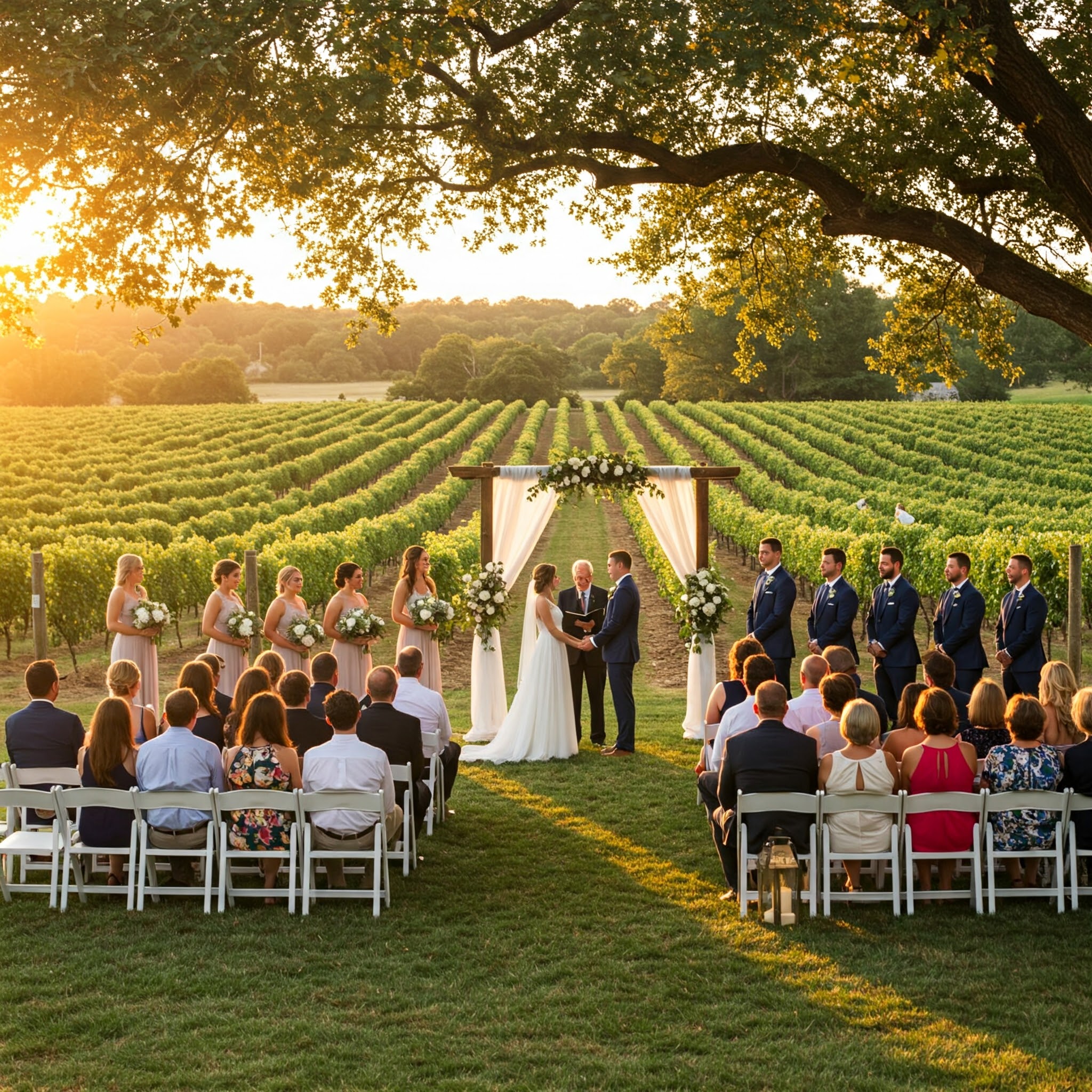 Wedding at a winery