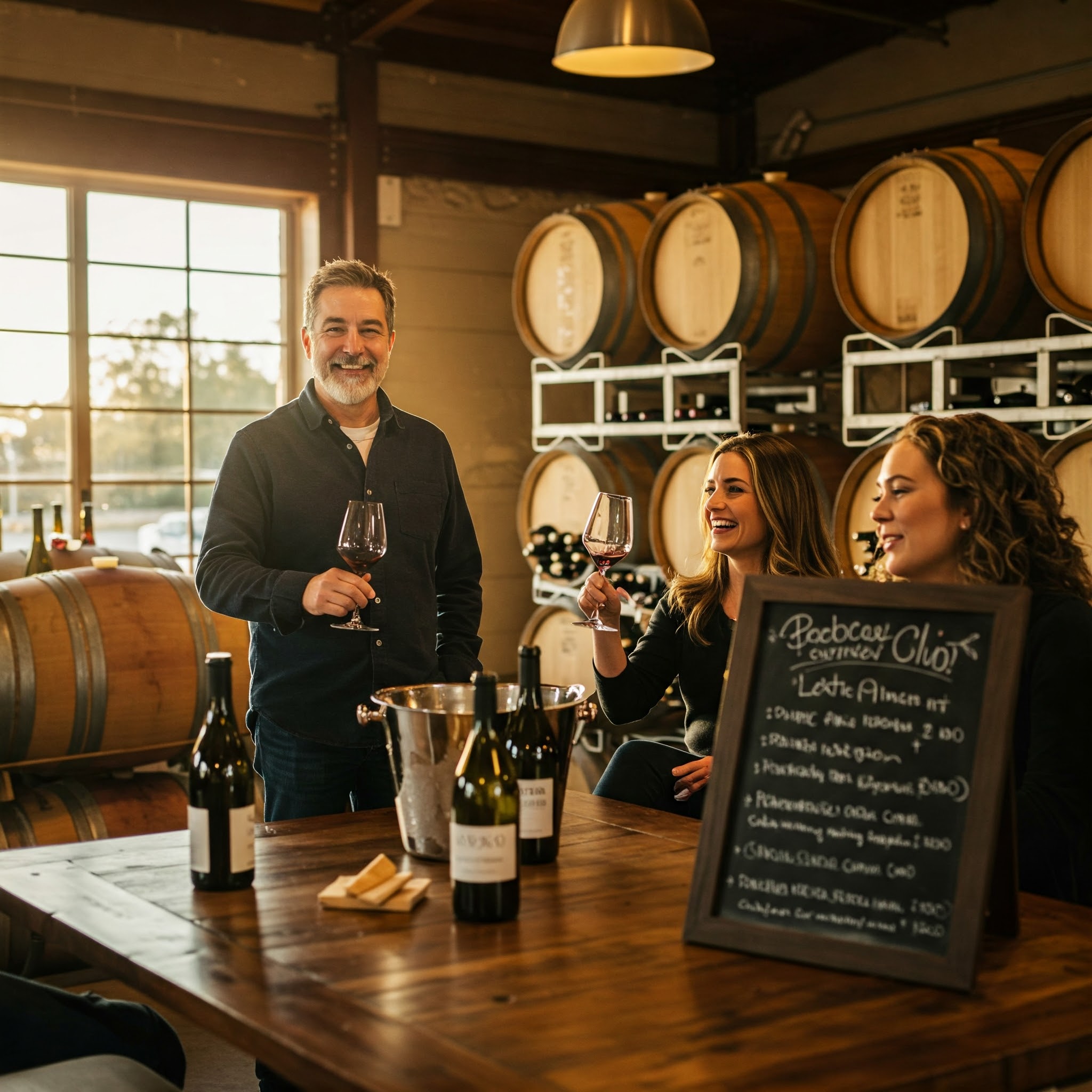wine club at a winery