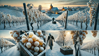 Image of ice vineyards, snow ice wine